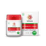 Vitals Vitamine B12 1000 mcg folaat 500 mcg 100.00 Zuigtabletten