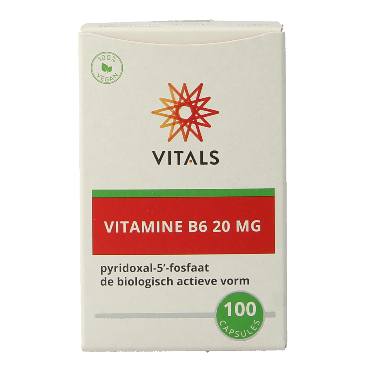 Vitals Vitamine B6 20 mg 100.00 Capsules