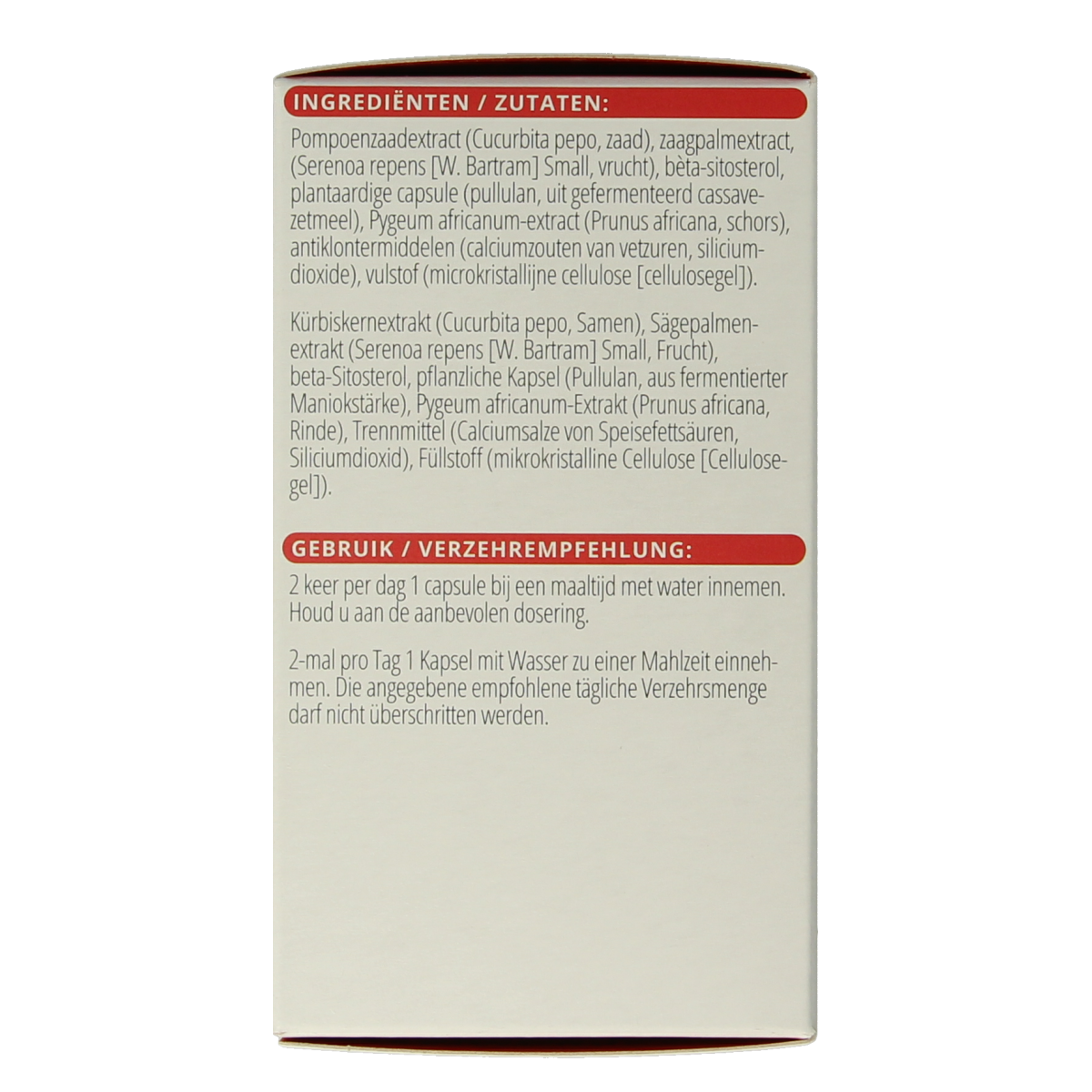 Vitals Mannenformule pro prostaat 60.00 Capsules
