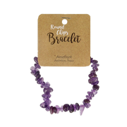 Steengoed Splitkralen armband amethyst op kaart 1 Stuks