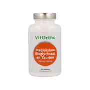 VitOrtho Magnesium bisglycinaat 100 mg en taurine 200 mg 100.00 Tabletten
