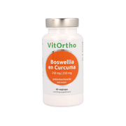 VitOrtho Boswellia 250mg en curcuma 250mg 60.00 Vegetarische capsules