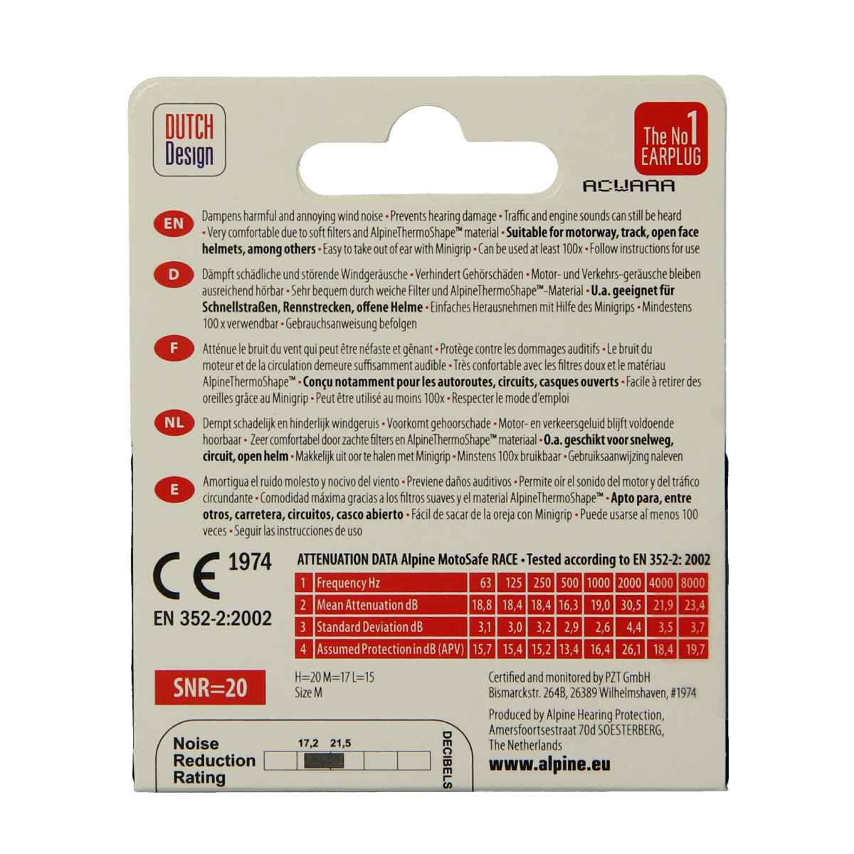 Alpine Motosafe race 1.00 Paar