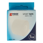 Emdee Sport tape 3.8cm x 10m wit 1.00 Stuks