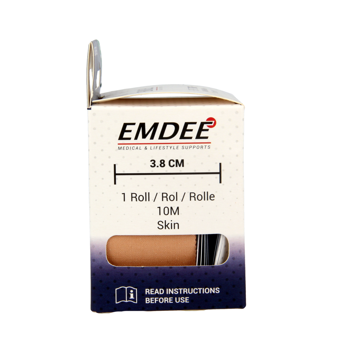 Emdee Sport tape 3.8cm x 10m huidkleur 1.00 Stuks