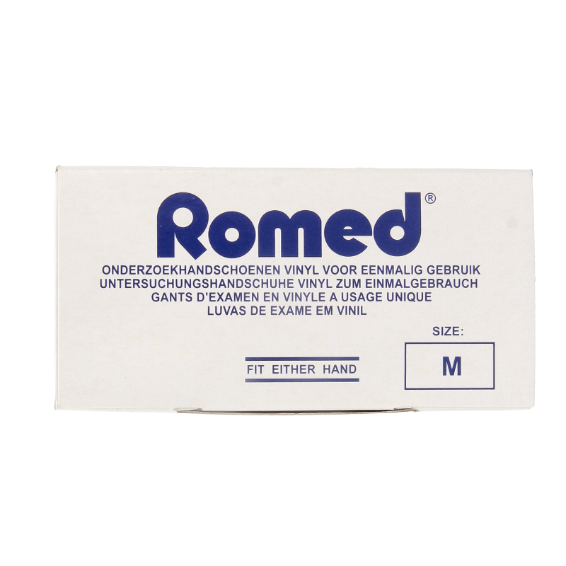 Romed Vinyl handschoen niet steriel gepoederd M 100 Stuks