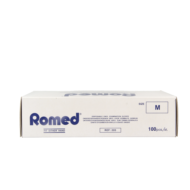 Romed Vinyl handschoen niet steriel gepoederd M 100 Stuks