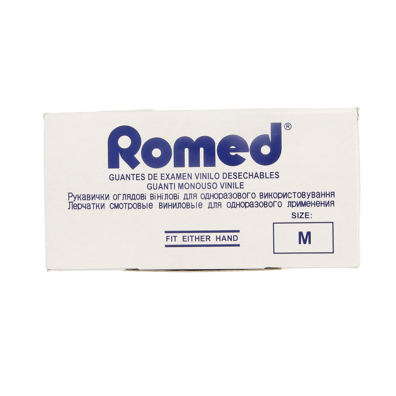 Romed Vinyl handschoen niet steriel gepoederd M 100 Stuks