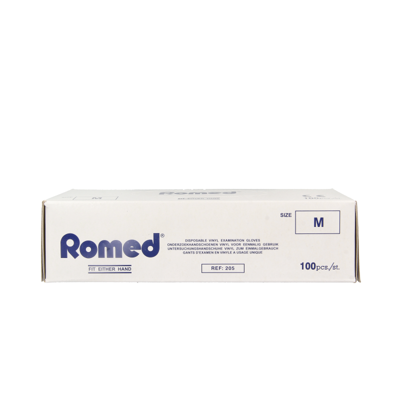 Romed Vinyl handschoen niet steriel gepoederd M 100 Stuks