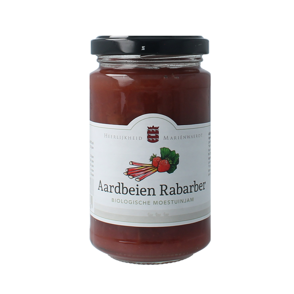 Marienwaerdt Moestuinjam rabarber aardbei bio 250.00 Gram