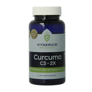 Vitakruid Curcuma C3-2X (95% curcuminoiden) met Bioperine 60.00 Vegetarische capsules