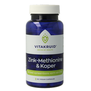 Vitakruid Zink Methionine & Koper Gluconaat 90.00 Vegetarische capsules