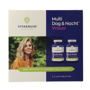 Vitakruid Multi Dag & Nacht Vrouw 100% Vegan 2 x 90 180 Tabletten