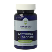 Vitakruid Saffraan 28mg (Affron) & L-Theanine 30.00 Vegetarische capsules
