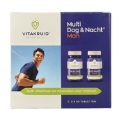 Vitakruid Multi Dag & Nacht Man 100% Vegan 2 x 30 60.00 Tabletten
