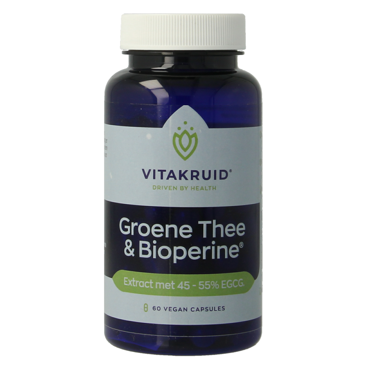Vitakruid Groene Thee & Bioperine >50% EGCG >80% catechines 60.00 Vegetarische capsules