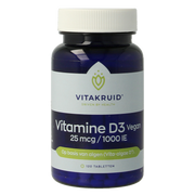 Vitakruid Vitamine D3 Vegan 25 mcg / 1000 IE 120 Tabletten