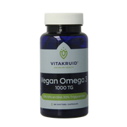 Vitakruid Vegan omega 3 1000 triglyceriden 300 DHA 100 EPA 60.00 Softgels