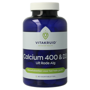Vitakruid Calcium 400 & D3 uit duurzame Rode Alg Aquamin TG 90 Kauwtabletten
