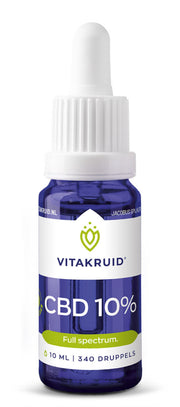 Vitakruid CBD Olie 10% full spectrum met MCT als drager 10.00 Milliliter