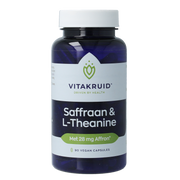 Vitakruid Saffraan 28mg (Affron) & L-Theanine 90.00 Vegetarische capsules