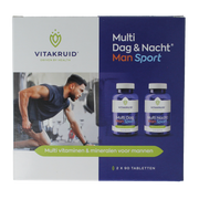 Vitakruid Multi Dag & Nacht Man Sport 100% Vegan 2 x 90 180.00 Tabletten