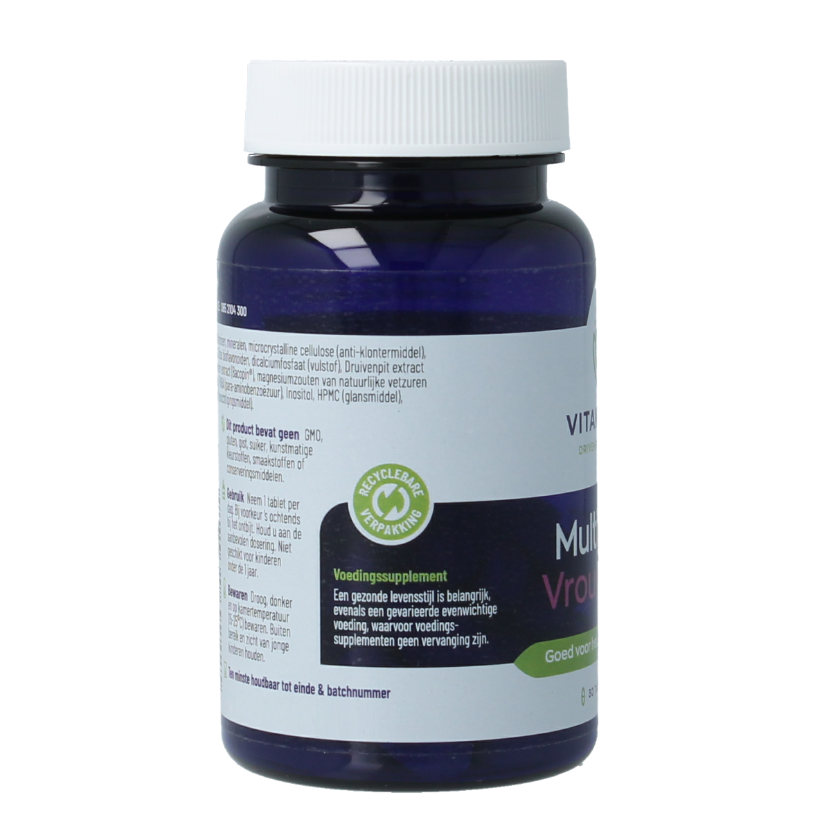 Vitakruid Multi Dag Vrouw 50+ 100% Vegan 30.00 Tabletten