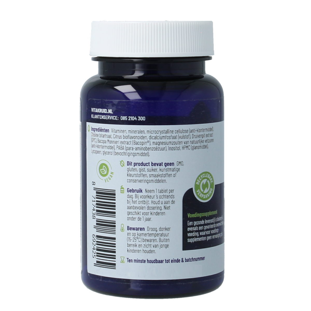 Vitakruid Multi Dag Vrouw 50+ 100% Vegan 30.00 Tabletten