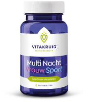 Vitakruid Multi Nacht Vrouw Sport 100% Vegan 30.00 Tabletten