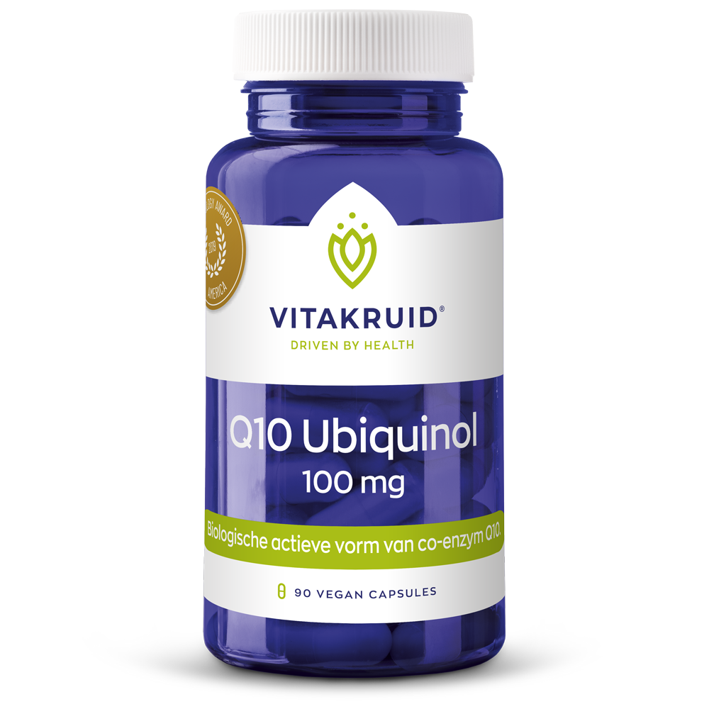 Vitakruid Co-enzym Q10 Ubiquinol actieve vorm Kaneka 100 mg 90 Vegetarische capsules