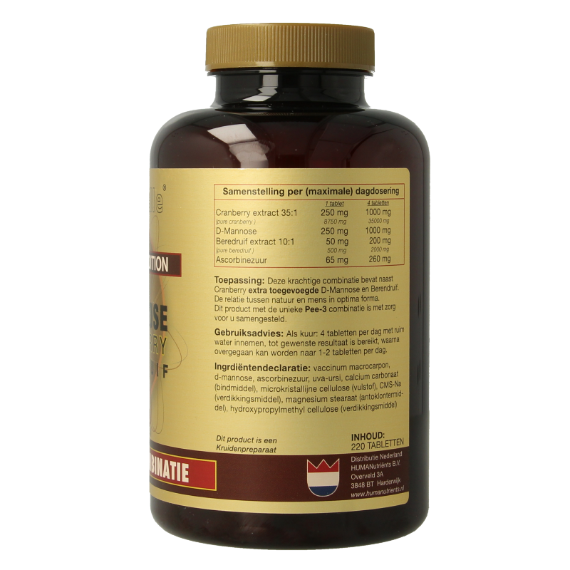Artelle D-Mannose cranberry berendruif 220 Tabletten