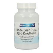 Nova Vitae Rode gist rijst + Q10 + knoflook 180 Vegetarische capsules
