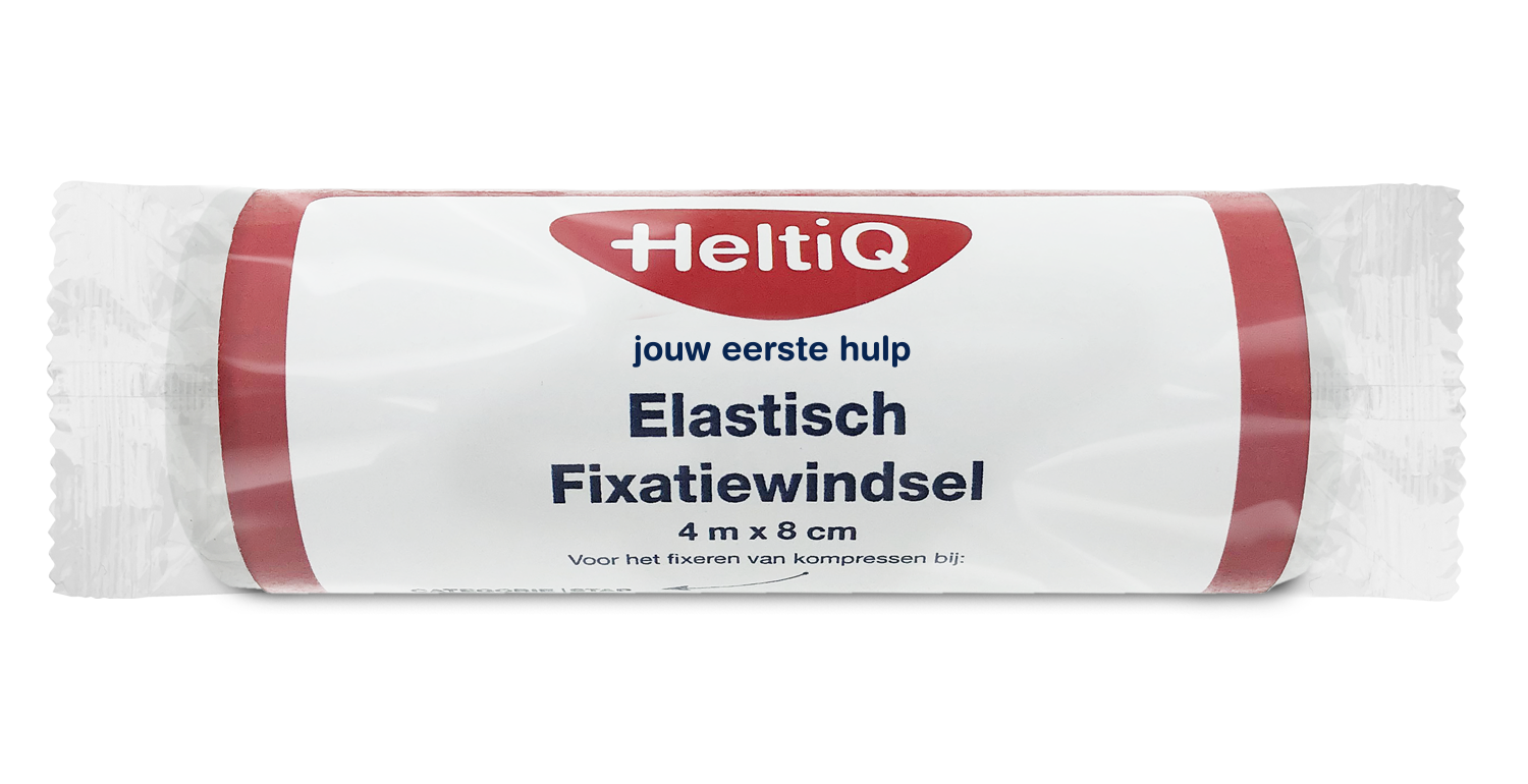 Heltiq Elastisch fixatiewindsel 4m x 8cm 1.00 Stuks