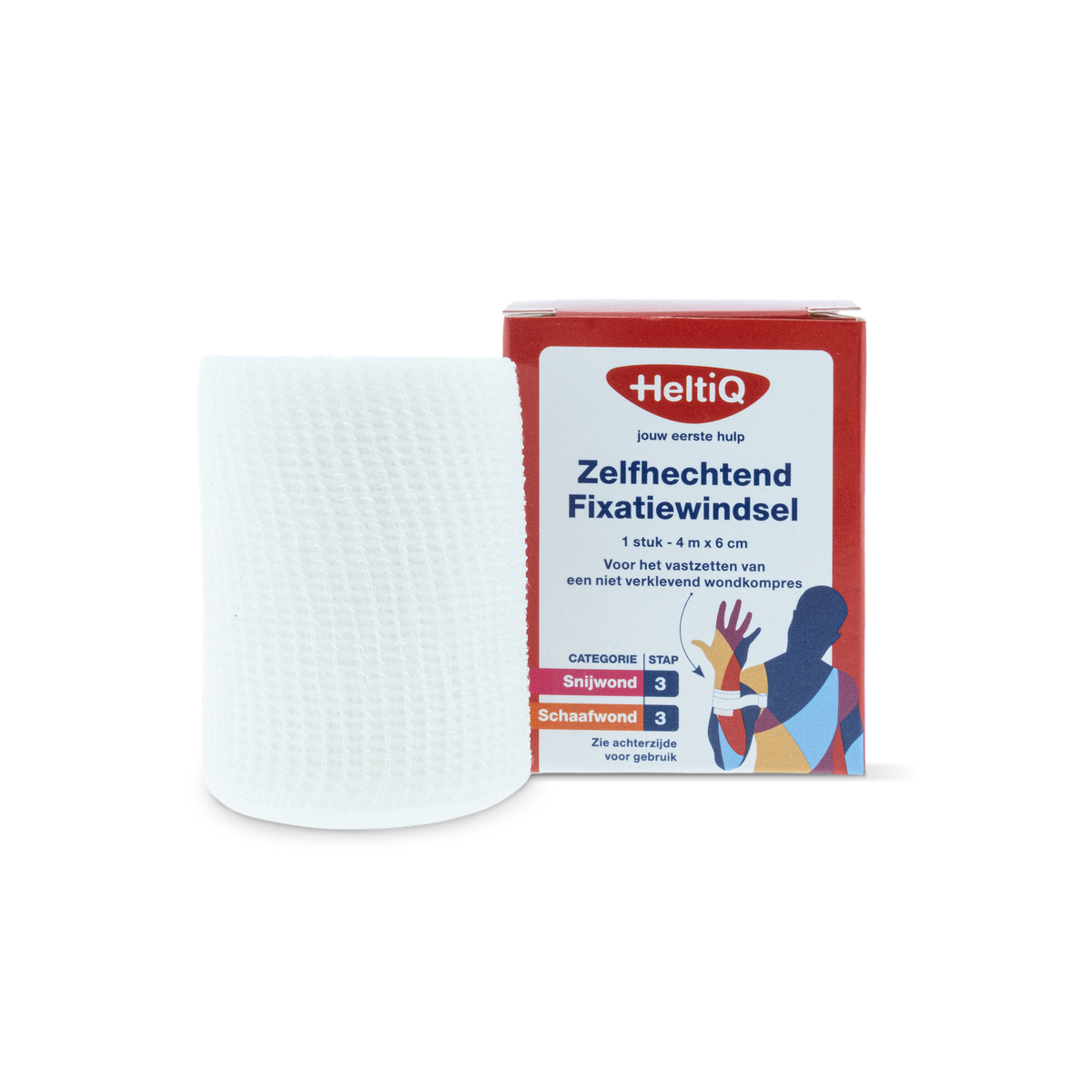 Heltiq Zelfhechtend windsel 4m x 6cm 1.00 Stuks