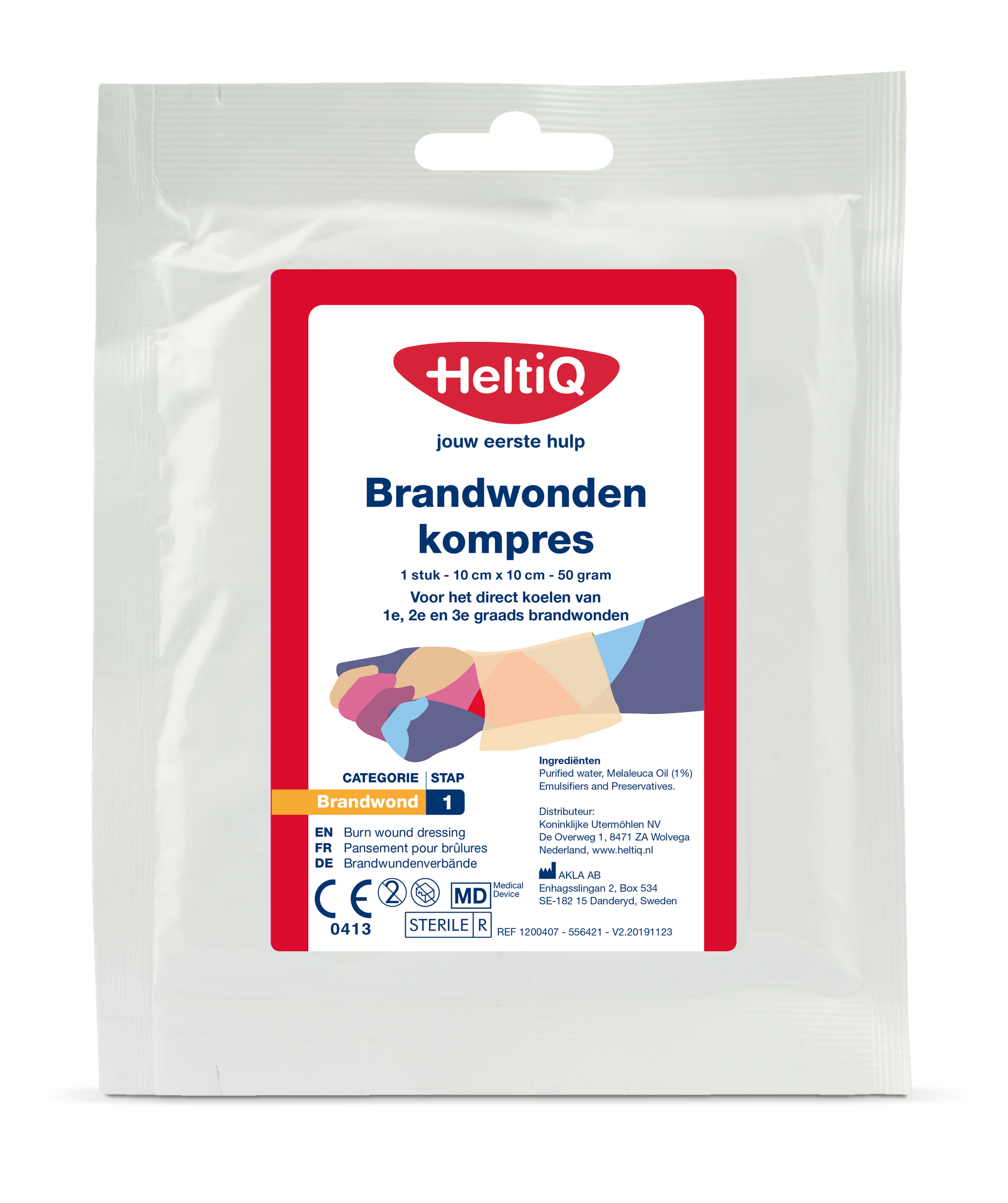 Heltiq Brandwondenkompres 1.00 Stuks