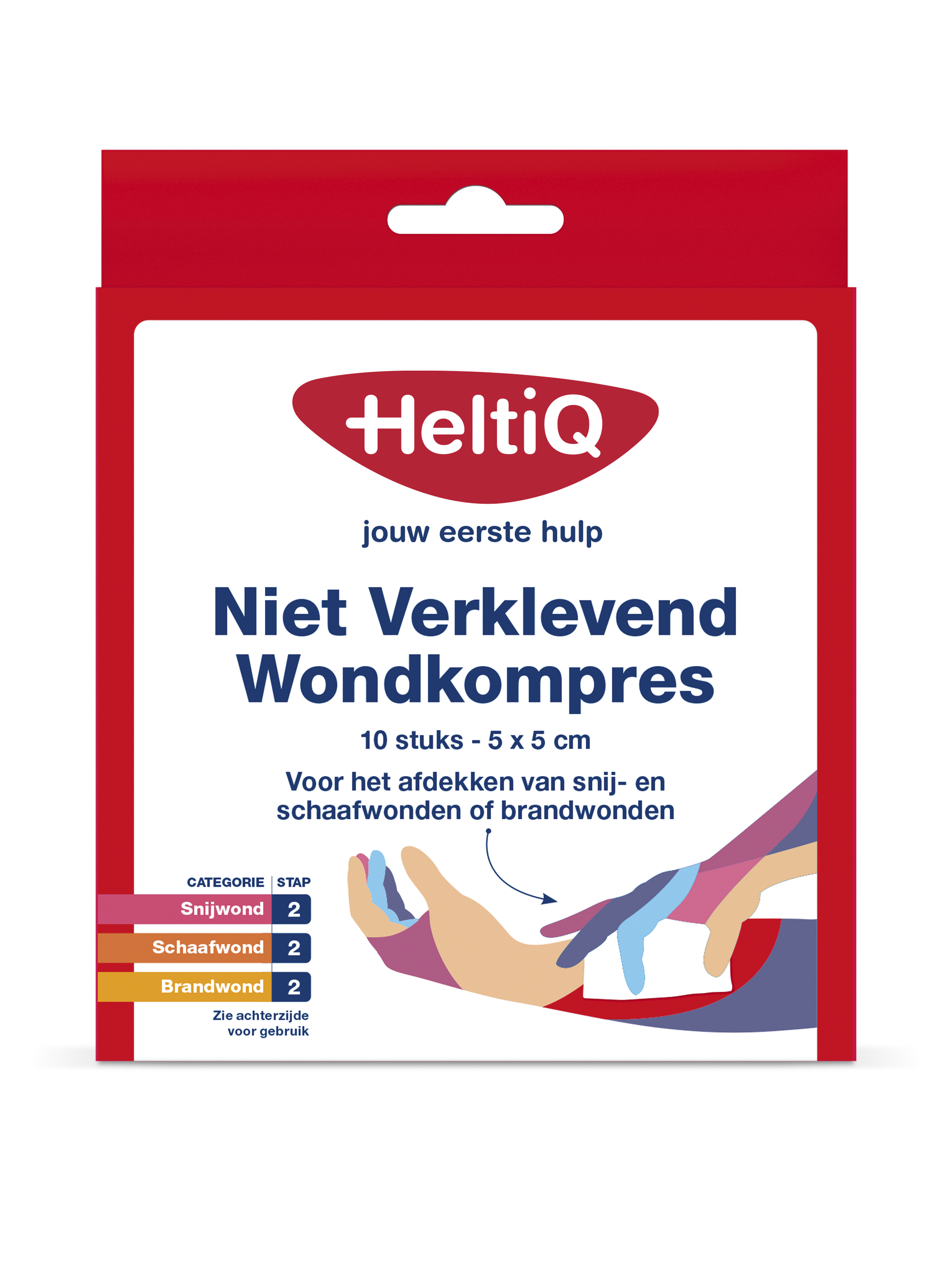 Heltiq Wondkompres 5 x 5 niet verklevend 10.00 Stuks