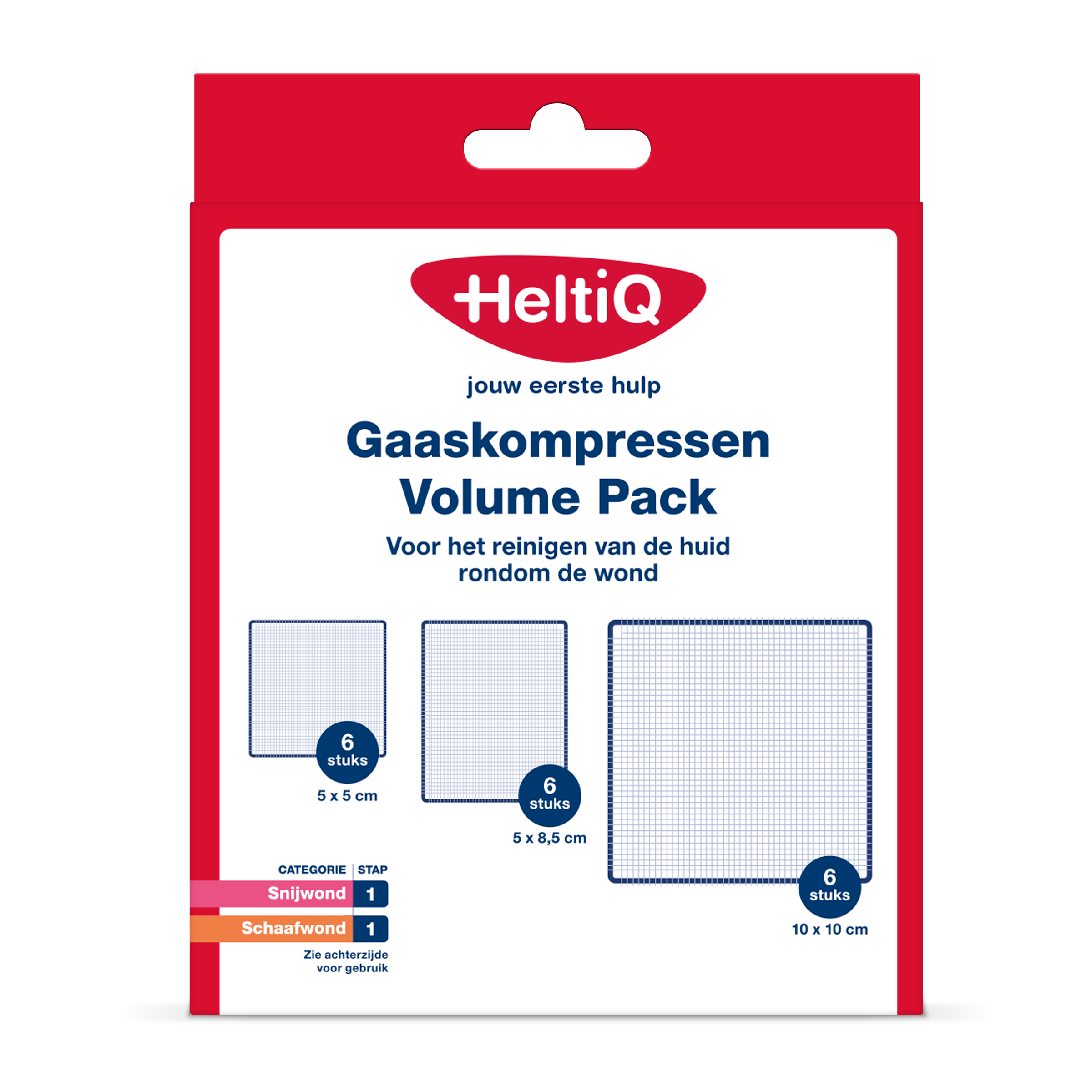 Heltiq Gaaskompressen volume pack 18.00 Stuks