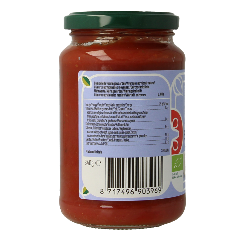 Bioidea Pastasaus napoli bio 340 Gram