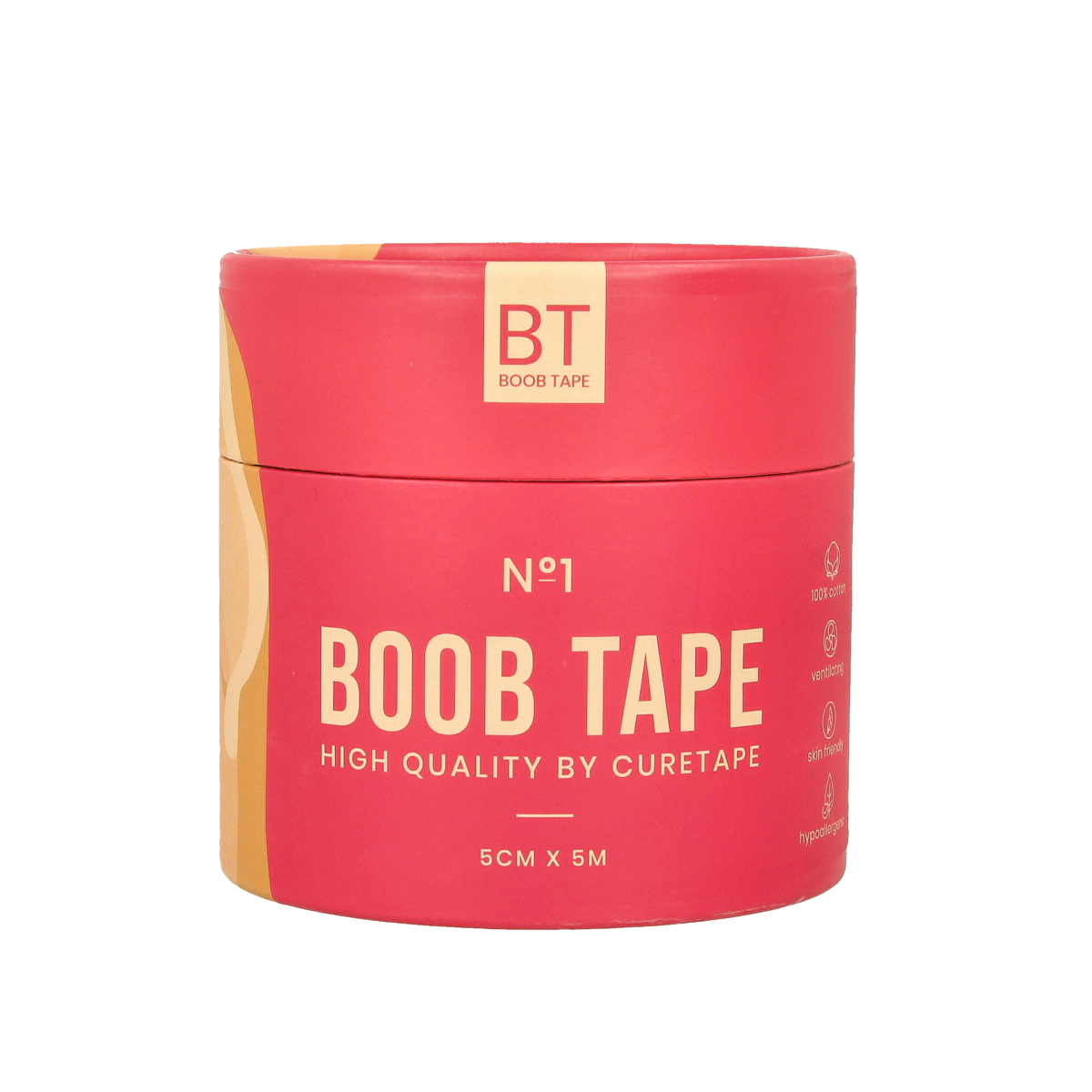 Cure Tape Boobtape no 1 incl. nipple covers 5cm x 5m beige 1.00 Stuks