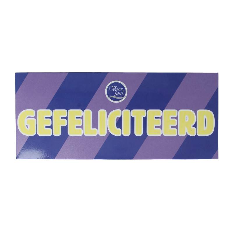Voor Jou! Wensreep melkchocolade gefeliciteerd 70 Gram