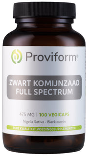 Proviform Zwart komijnzaad full spectrum 475mg (black cumin) 100.00 Vegetarische capsules