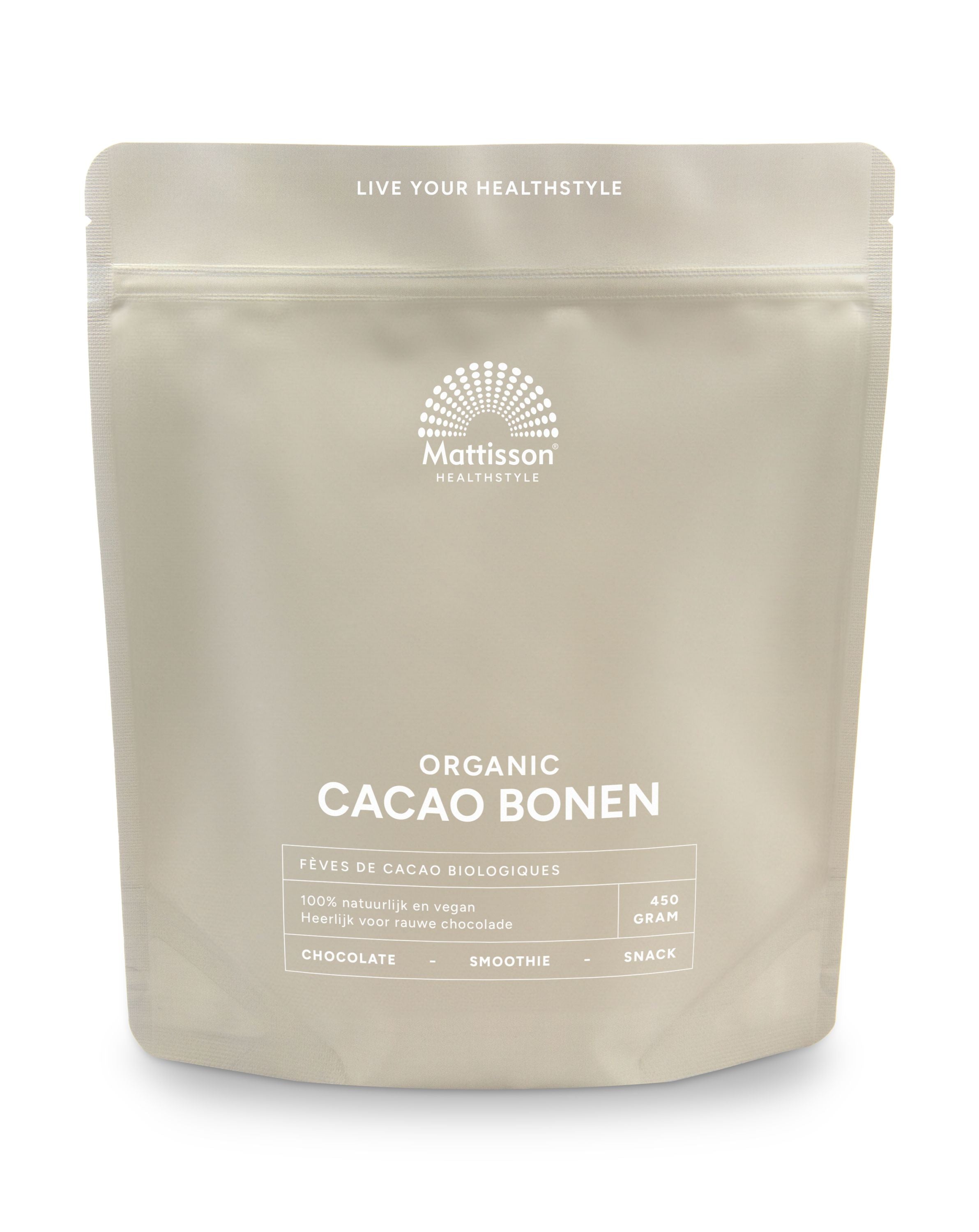 Mattisson Cacao bonen raw bio 450.00 Gram