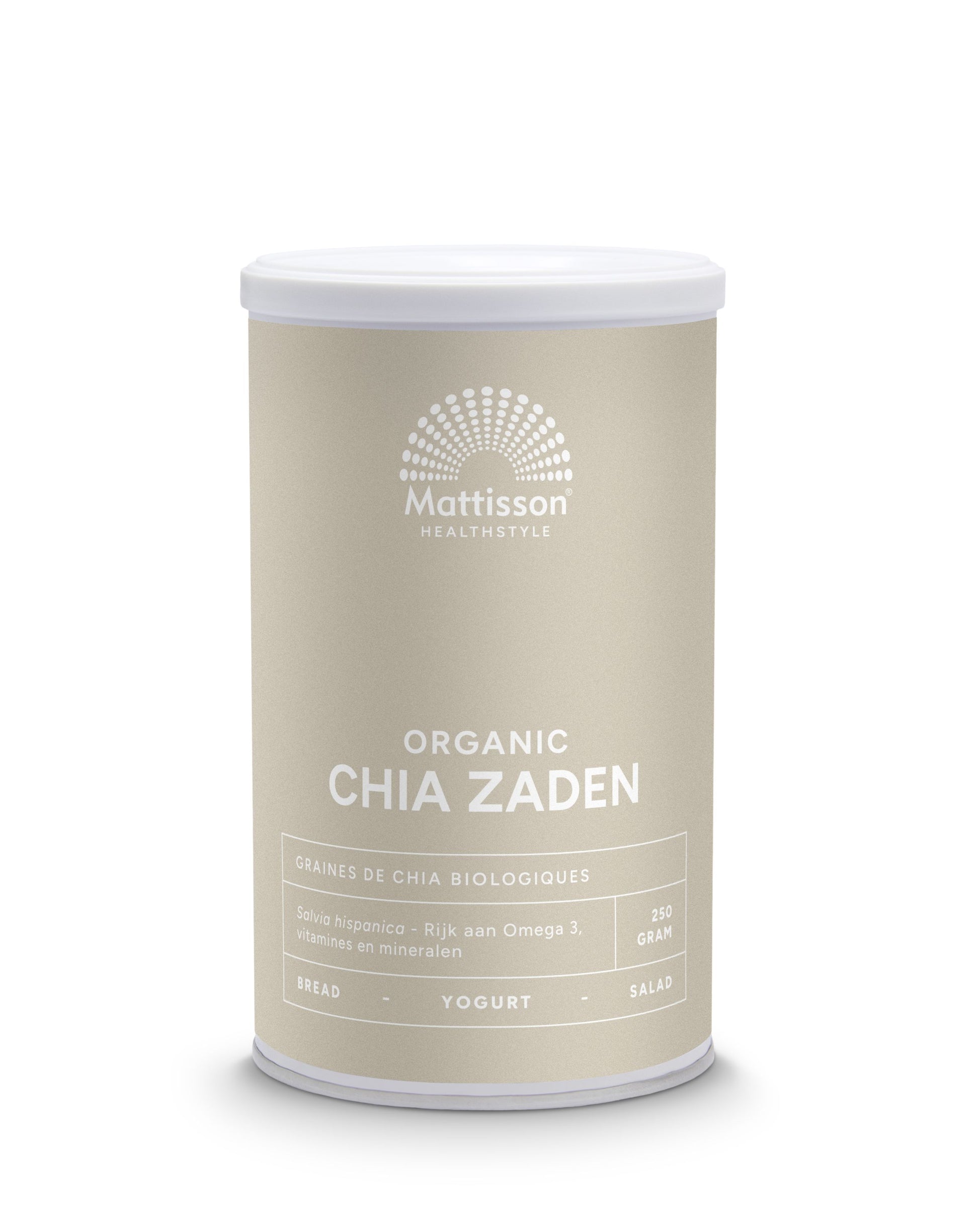 Mattisson Absolute chia zaad raw bio 250.00 Gram