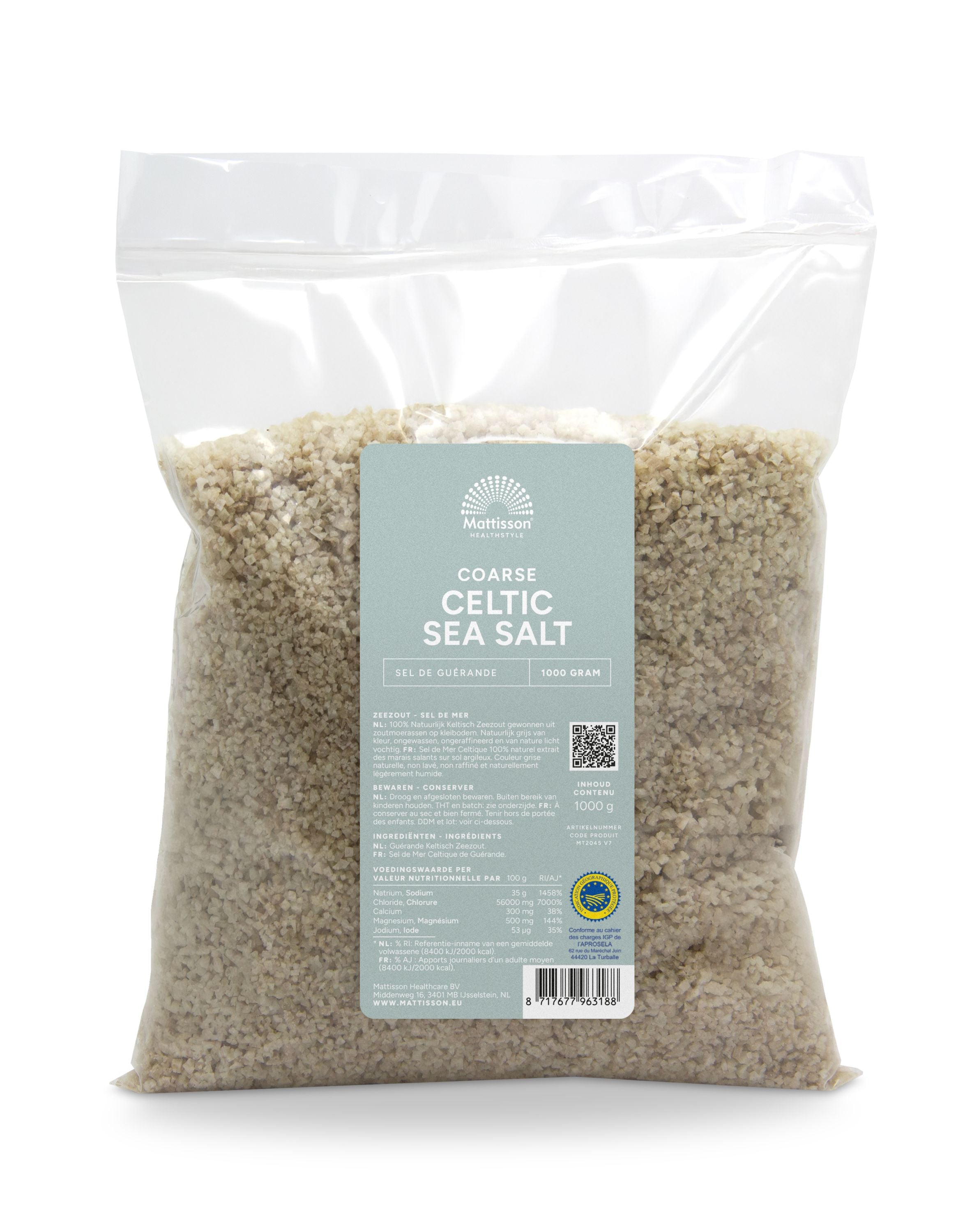 Mattisson Keltisch zeezout celtic sea salt grof 1.00 Kilogram
