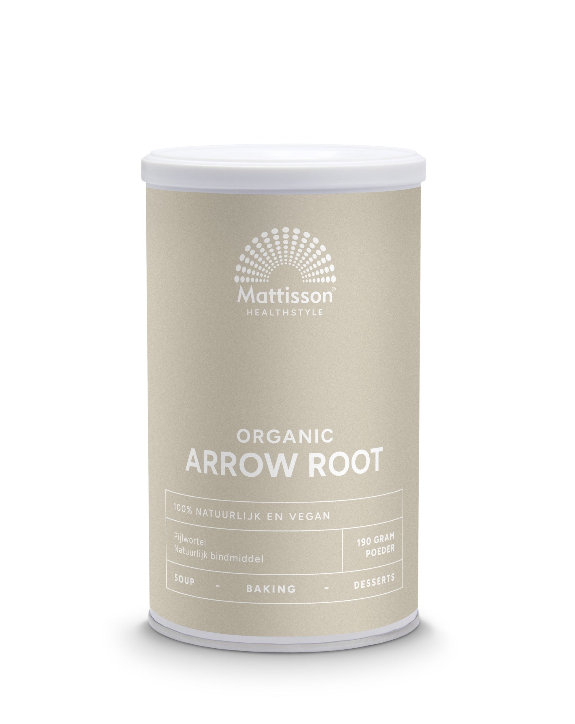 Mattisson Arrow root pijlstaartwortel poeder bio 190.00 Gram