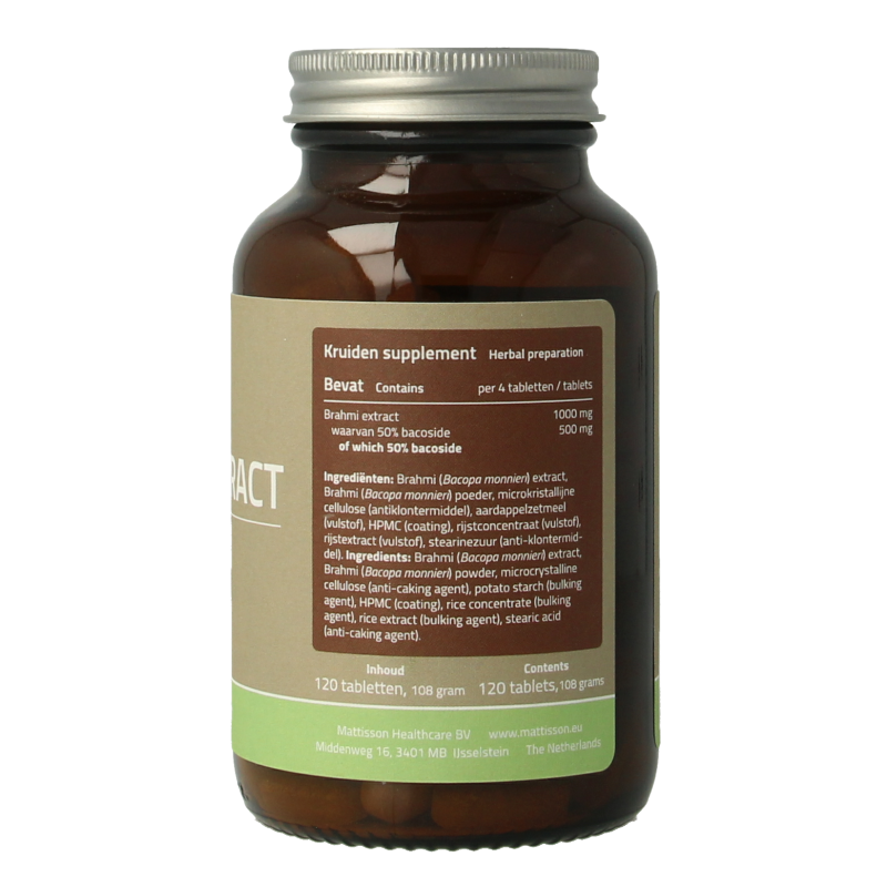 Mattisson Brahmi bacopa monnieri bacoside 50% extract 120 Tabletten
