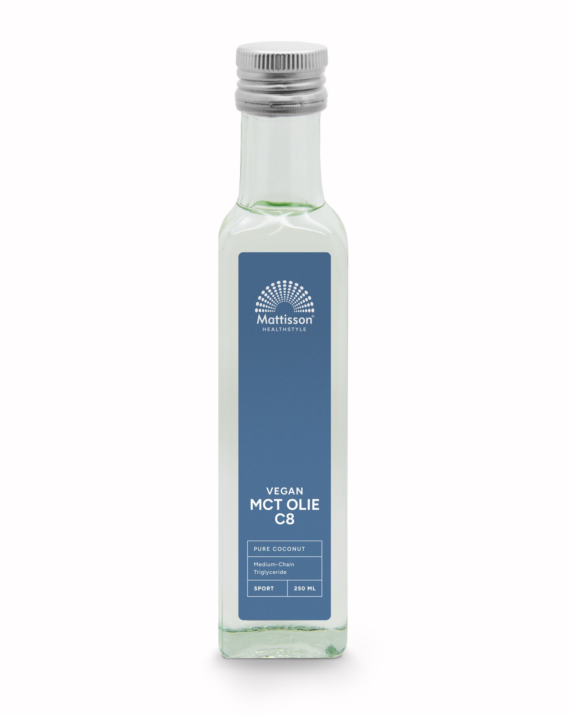 Mattisson MCT olie C8 - coconut pure - 99% caprylic acid 250.00 Milliliter