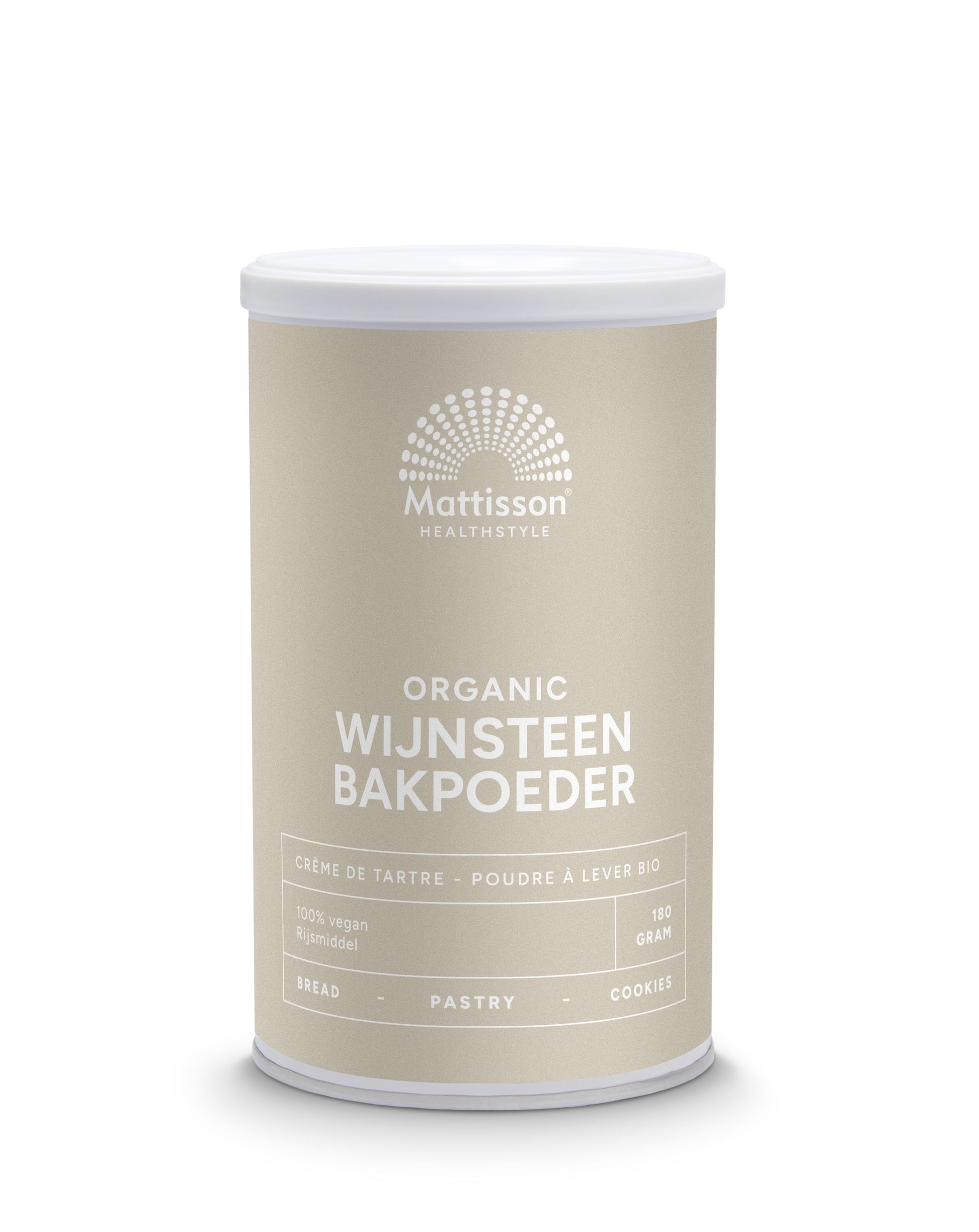 Mattisson Wijnsteenbakpoeder bio 180.00 Gram