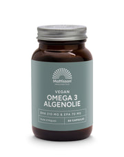 Mattisson Vegan omega-3 algenolie DHA 210mg EPA 70mg 60.00 Vegetarische capsules