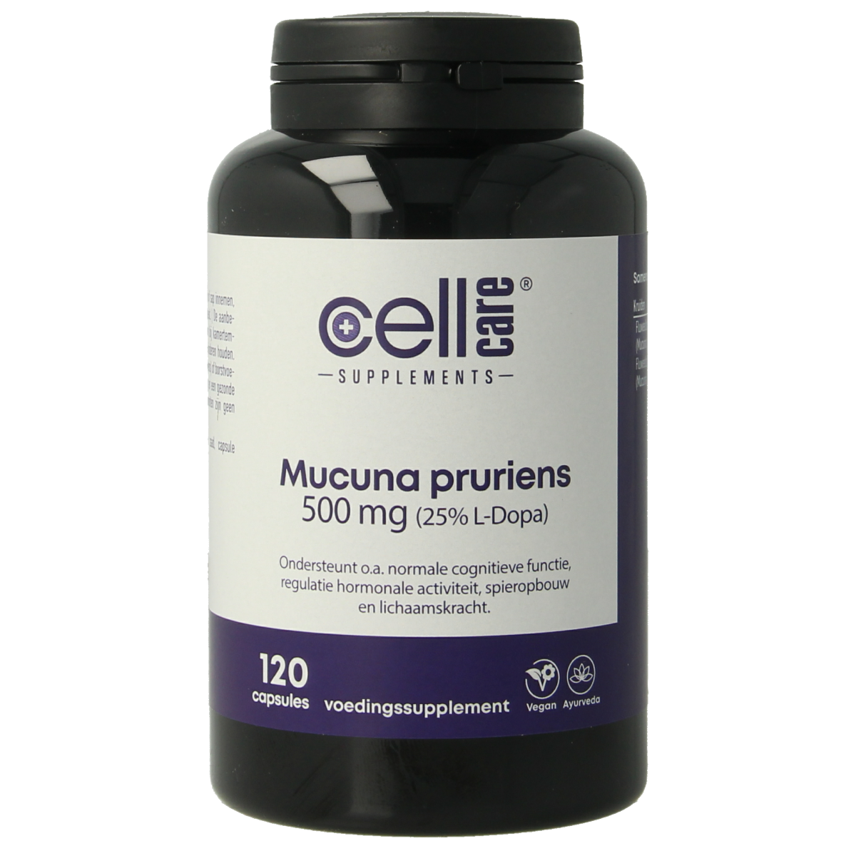 CellCare Mucuna pruriens 500mg (25% L-dopa) 120.00 Capsules